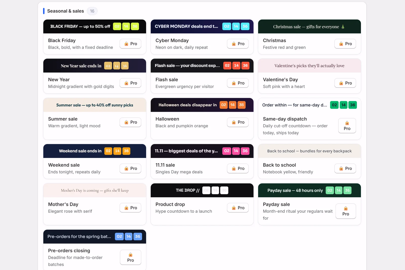 48 designer templates